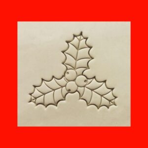 Black Holly and Berries Shaped Cookie Cookie Cutter Made in India for Christmas Holiday Baking New Year Celebrations Homemade Cookies Crafts Festive Decorations and Winter Treats