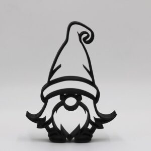 India Cookie Gnome Line Art Sculpture Minimalist Holiday Decoration for Christmas Fans Unique Home Office Shelf Art Piece for Festive Season and Office Decor