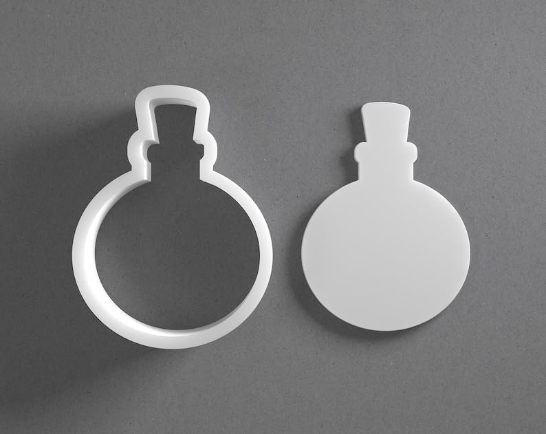 Black Potion Bottle Cookie Cutter From Mini To Large Perfume Container Shape Polymer Clay Jewelry Earring Cutter Tool Mirrored Pair Set cookie Baking Fondant Biscuit Craft Modeling Art - Image 2