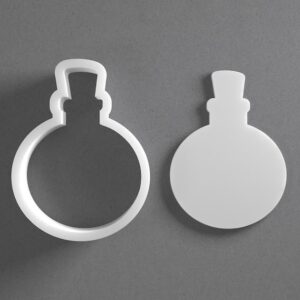 Black Potion Bottle Cookie Cutter From Mini To Large Perfume Container Shape Polymer Clay Jewelry Earring Cutter Tool Mirrored Pair Set cookie Baking Fondant Biscuit Craft Modeling Art