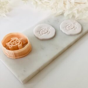 Sand Dollar Sea Turtle Earring Imprint Cutter Cookie Pendant Polymer Clay Cutter Tool for Handmade Jewelry DIY Clay Art Projects Ocean Theme Earrings Coastal Accessories Craft Design