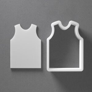 Black Basketball Jersey Cookie Cutter Mini to Large Sports Uniform Shape for Polymer Clay Jewelry Earring Making Mirrored Pair Set cookie Craft Tool India