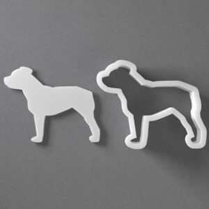 Black cookie Staffordshire Bull Terrier Cookie Cutter Dog Breed Shape for Polymer Clay Jewelry Earrings Biscuit Fondant Craft Tool Mirrored Pair Suitable for Mini Medium Large Use