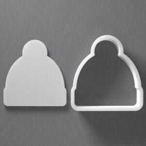 Knitted Cap Cookie Cutter Stocking Winter Hat Shape cookie Baking Tool for Cookies Biscuits Fondant Dough Clay Jewelry Making Earring Craft Decorating Party Baking and Home Use