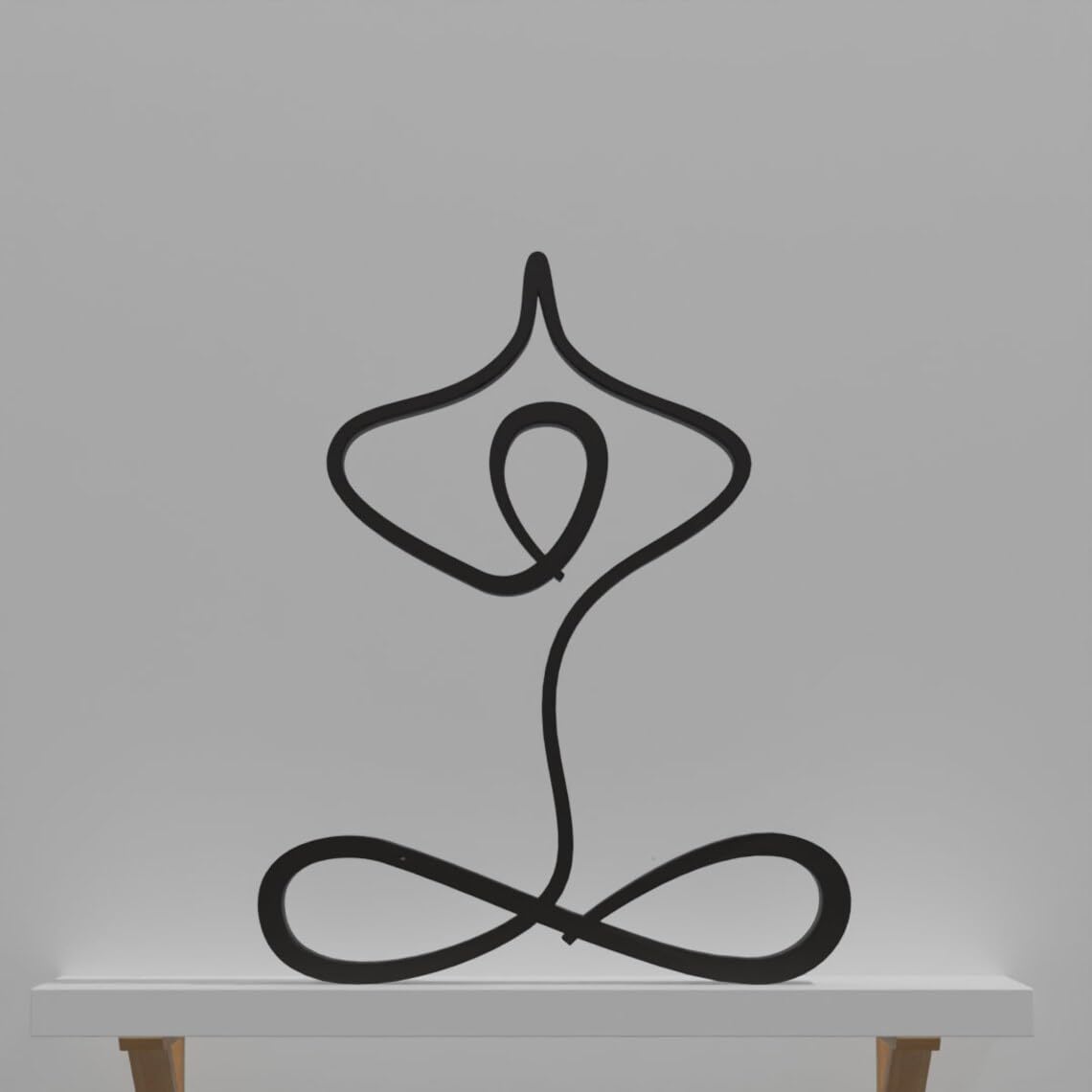 Yoga Meditation Figurine | Minimalist Zen Sculpture for Shelf and Wall Decor | Peaceful Yoga Pose Accent for Mindfulness, Spiritual Home Decor, and Thoughtful Gifts for Yoga Lovers - Image 6