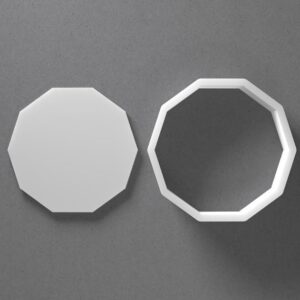 Black cookie Decagon Cookie Cutter Mini To Large Polygon Shape Polymer Clay Jewelry And Earring Cutter Tool Mirrored Pair Set For Crafting Baking DIY Projects
