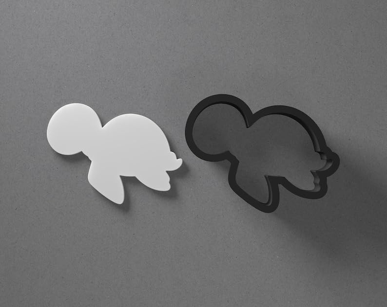Swimming Sea Ocean Turtle Shape Polymer Clay Cutter Earring Jewelry Tool for Mini Studs Dangle Pendants and Cookie Dough Shaping with Sharp Tapered Edge for Beach Theme DIY Craft