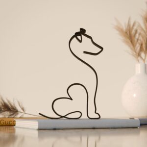 Jack Russell Terrier Dog Line Art Figure India Statue Sculpture for Dog Lovers Minimalist Home Decor Custom Pet Art Gift Unique Statue for Living Room or Office Display