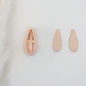Teardrop Dangle Earring Cutter for Polymer Clay Jewelry Making Modern Clay Earring Shape Cutter for DIY Handmade Earrings Fashion Accessories Craft Projects and Artistic Clay Creations