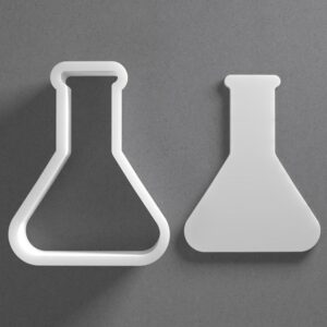 Black cookie Beaker Cookie Cutter Lab Science Scientist Shape for Polymer Clay Jewelry Earrings Biscuit Fondant Craft Tool Mirrored Pair Suitable for Mini Medium Large Use