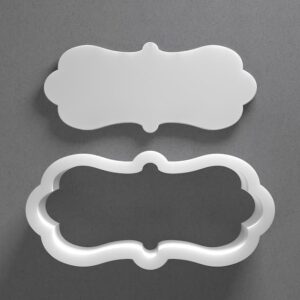 Black Plaque Cookie Cutter From Mini To Large Ornament Frame Shape Polymer Clay Jewelry Earring Cutter Tool Mirrored Pair Set cookie Baking Fondant Biscuit Craft Modeling Art