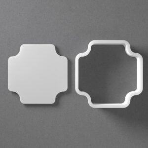 Black Square Plaque Cookie Cutter From Mini To Large Ornament Frame Shape Polymer Clay Jewelry Earring Cutter Tool Mirrored Pair Set cookie Baking Fondant Biscuit Craft Modeling Art