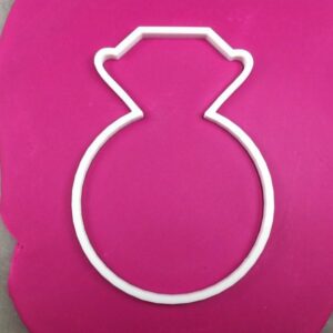 Jewelry Themed Engagement Ring Cookie Cutter Black Plastic India Fondant Biscuit Stencil Mold Sharp Edges Wedding Proposal Party Treat Baking Decoration Tool