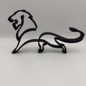 Unique India Statue Lion Line Art Wolf Sculpture for Minimalist Home Decor, Tabletop or Shelf Ornament, Artistic Animal Design, for Housewarming or Special Occasions