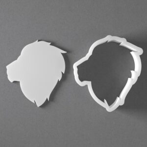 Black Lion Head Cookie Cutter Mini to Large Animal Face Shape for Polymer Clay Jewelry Earring Making Mirrored Pair Set cookie Craft Tool Made in India