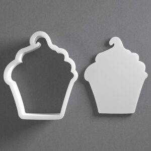 Black Cupcake Cookie Cutter Mini To Large cookie Cup Cake Food Shape Polymer Clay Jewelry And Earring Cutter Tool Mirrored Pair Set For Baking Crafting DIY Projects