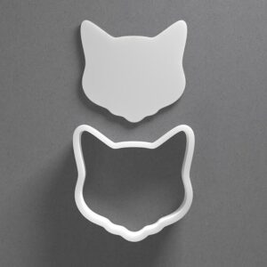 Black Cat Face Cookie Cutter Mini To Large cookie Kitten Head Shape Polymer Clay Jewelry And Earring Cutter Tool Mirrored Pair Set For Pet Crafting Baking And DIY Projects