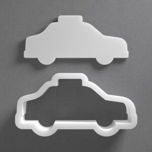 Black Taxi Cookie Cutter Car Vehicle Shape for Baking Fondant Biscuit Polymer Clay Jewelry Earrings Craft Tool Mirrored Pair Set Reusable City Party Decor Gift