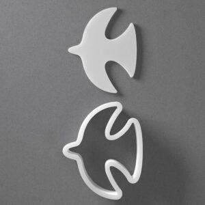 Black cookie Naive Whimsical Bird Cookie Cutter Set for Polymer Clay Jewelry Earrings Biscuit Fondant Craft Tool Mirrored Pair Suitable Mini Medium Large Sizes for Baking Nature DIY Cr