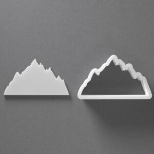 Mountain Range Cookie Cutter Peak Shape cookie Baking Tool for Cookies Biscuits Fondant Dough Clay Jewelry Making Earring Craft Decorating Party Baking and Daily Home Use