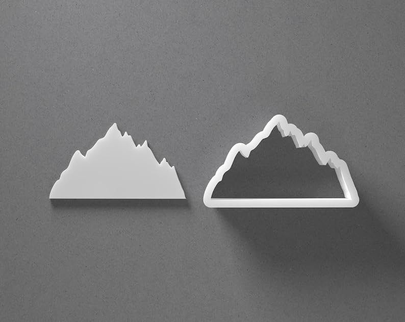 Mountain Range Cookie Cutter Peak Shape cookie Baking Tool for Cookies Biscuits Fondant Dough Clay Jewelry Making Earring Craft Decorating Party Baking and Daily Home Use