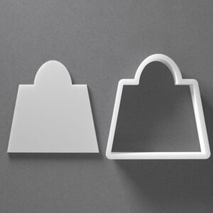 Black Handbag Cookie Cutter Set Mini to Large Size Hand Bag Shape Polymer Clay Jewelry Earring Cutter Tool for Handmade Accessories Baking Fondant Craft Mirrored Pair Design