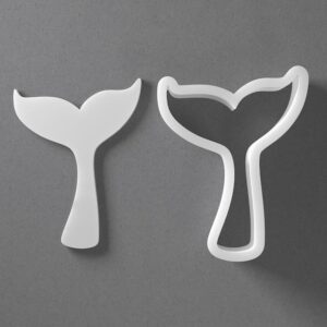 Black Whale Tail Cookie Cutter From Mini To Large Animal Shape Polymer Clay Jewelry Earring Cutter Tool Mirrored Pair Set cookie Baking Fondant Biscuit Craft Modeling Art