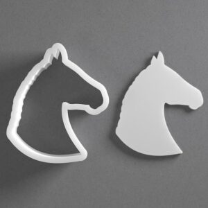 Black cookie Horse Head Animal Cookie Cutter Set for Polymer Clay Jewelry Earrings Biscuit Fondant Craft Tool Mirrored Pair Suitable Mini Medium Large Sizes