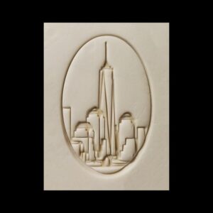 Black Freedom Tower NYC Skyline Cookie Cutter Cookie India City Landmark Theme Biscuit Cutter for New York Baking Patriotic Treats Skyscraper Cookies Travel Souvenir Snacks