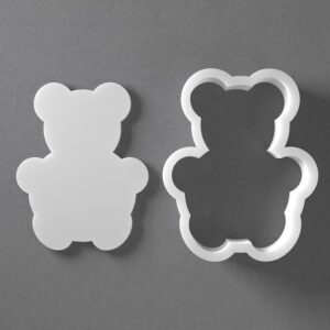 Black Teddy Bear Cookie Cutter Mini to Large Bear Shape for Polymer Clay Jewelry Earring Making Mirrored Pair Set cookie Craft Tool for Creative Clay Projects India
