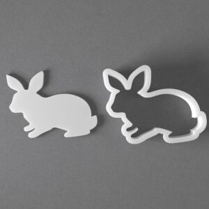 Black Easter Bunny Rabbit Cookie Cutter Mini To Large cookie Shape Polymer Clay Jewelry And Earring Cutter Tool Mirrored Pair Set For Holiday Crafting Baking And DIY Projects