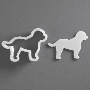 Black cookie Cockapoo Dog Cookie Cutter Set for Polymer Clay Jewelry Earrings Poodle Cocker Spaniel Shape Biscuit Fondant Craft Tool Mirrored Pair Suitable Mini Medium Large Sizes