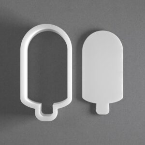 Black cookie Popsicle Cookie Cutter Ice Cream Shape for Polymer Clay Jewelry Earrings Biscuit Fondant Craft Tool Mirrored Pair Suitable for Mini Medium Large Use