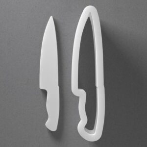 Black Kitchen Knife Cookie Cutter Mini to Large Utensil Shape Polymer Clay Jewelry and Earring Cutter Tool Mirrored Pair Set for Handmade Craft Accessories