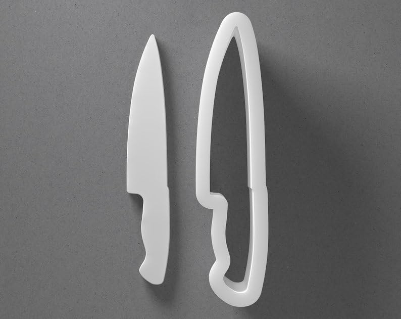 Black Kitchen Knife Cookie Cutter Mini to Large Utensil Shape Polymer Clay Jewelry and Earring Cutter Tool Mirrored Pair Set for Handmade Craft Accessories