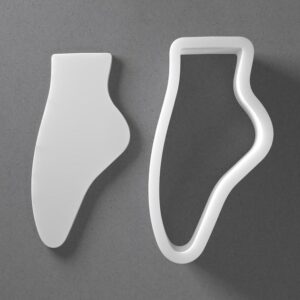 Black cookie Ballerina Shoe Pointe Ballet Cookie Cutter Set for Polymer Clay Jewelry Earrings Biscuit Fondant Craft Tool Mirrored Pair Suitable Mini Medium Large Sizes