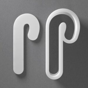 Christmas Candy Cane Cookie Cutter Holiday Shape cookie Baking Tool for Cookies Biscuits Fondant Dough Clay Jewelry Making Earring Craft Decorating Party Baking and Home Use