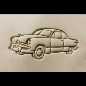 Black 1949 Ford Coupe Classic Car Cookie Cutter Cookie India Vintage Auto Theme Biscuit Cutter for Retro Car Baking Collector Party Treats Hot Rod Cookies Racing Enthusiast Snacks