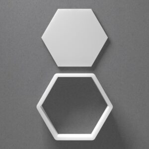 Hexagon Cookie Cutter Polygon Shape cookie Baking Tool for Cookies Biscuits Fondant Dough Clay Jewelry Making Earring Craft Decorating Party Baking and Daily Home Use
