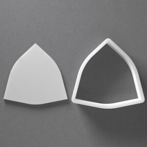 Black cookie Rounded Triangle Cookie Cutter Mini To Large Round Side Shape Polymer Clay Jewelry And Earring Cutter Tool Mirrored Pair Set For Crafting Baking DIY Projects