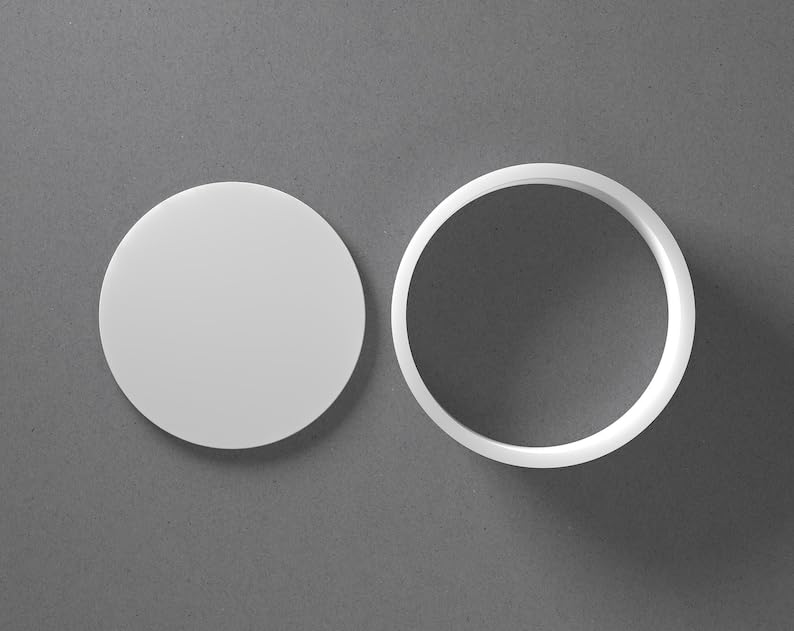 Black Circle Cookie Cutter Round Shape for Baking Fondant Biscuit Clay Jewelry Earrings Craft Tool Mirrored Pair Set Reusable Kitchen Party Decor Gift - Image 2