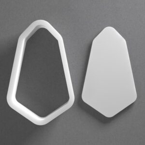 Black Round Irregular Hexagon Cookie Cutter Mini to Large Drop Jewel Gem Shape Polymer Clay Jewelry and Earring Cutter Tool Mirrored Pair Set for Handmade Craft Accessories