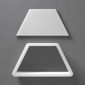 Black cookie Trapezium Cookie Cutter Mini To Large Trapezoid Shape Polymer Clay Jewelry And Earring Cutter Tool Mirrored Pair Set For Crafting Baking DIY Projects