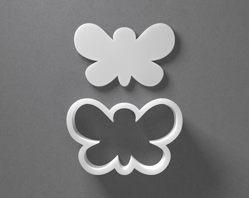 Black Butterfly Cookie Cutter Mini to Large Moth Animal Shape for Polymer Clay Jewelry Earring Making Mirrored Pair Set cookie Craft Tool Made in India - Image 2