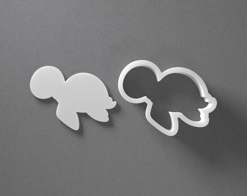 Black Swimming Turtle Cookie Cutter Mini to Large Sea Turtle Shape for Polymer Clay Jewelry Earring Making Mirrored Pair Set cookie Craft Tool India