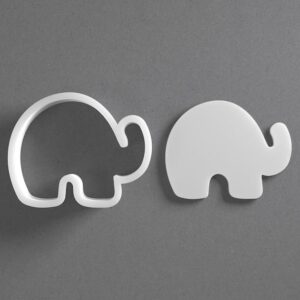 Black Stylized Elephant Cookie Cutter Mini To Large cookie Animal Shape Polymer Clay Jewelry And Earring Cutter Tool Mirrored Pair Set For Crafting Baking DIY Projects