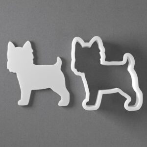 Black Yorkshire Terrier Cookie Cutter Mini To Large cookie Dog Breed Shape Polymer Clay Jewelry And Earring Cutter Tool Mirrored Pair Set For Pet Lovers Crafting Baking And DIY Project