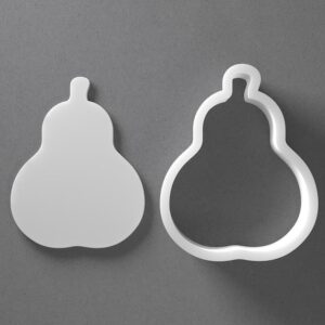 Black cookie Pear Cookie Cutter Fruit Shape for Polymer Clay Jewelry Earrings Biscuit Fondant Craft Tool Mirrored Pair Suitable for Mini Medium Large Use