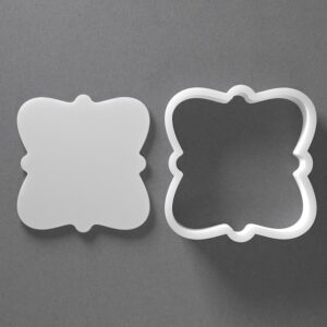 Black Square Plaque Cookie Cutter Mini to Large Geometric Frame Shape for Polymer Clay Jewelry Earring Making Mirrored Pair Set cookie Craft Tool India