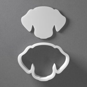 Black Dog Head Cookie Cutter Set Mini to Large Size Animal Pet Shape Polymer Clay Jewelry Earring Cutter Tool for Handmade Accessories Baking Fondant Craft Mirrored Pair Design